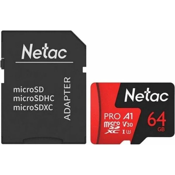 Карта памяти Netac Extreme Pro P500 64 ГБ.
