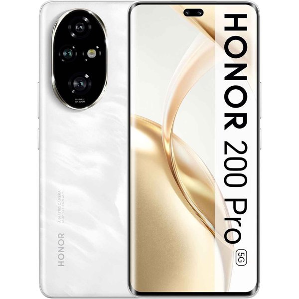 Мобильный телефон Honor  200 Pro 12ГБ 512 ГБ. Лунно-белый