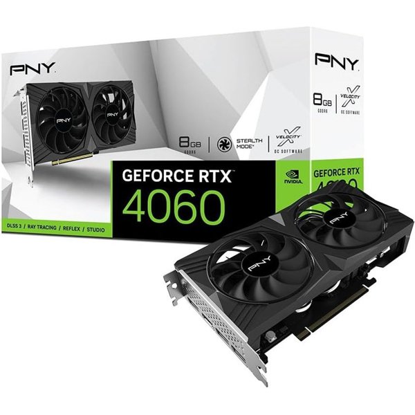 Видеокарта PNY GeForce RTX 4060 VERTO DUAL FAN 8 ГБ